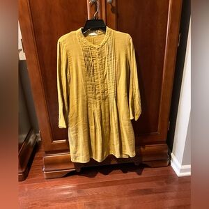 Free People. Mustard Yellow Long-Sleeve Tunic/Dress Size XSmall